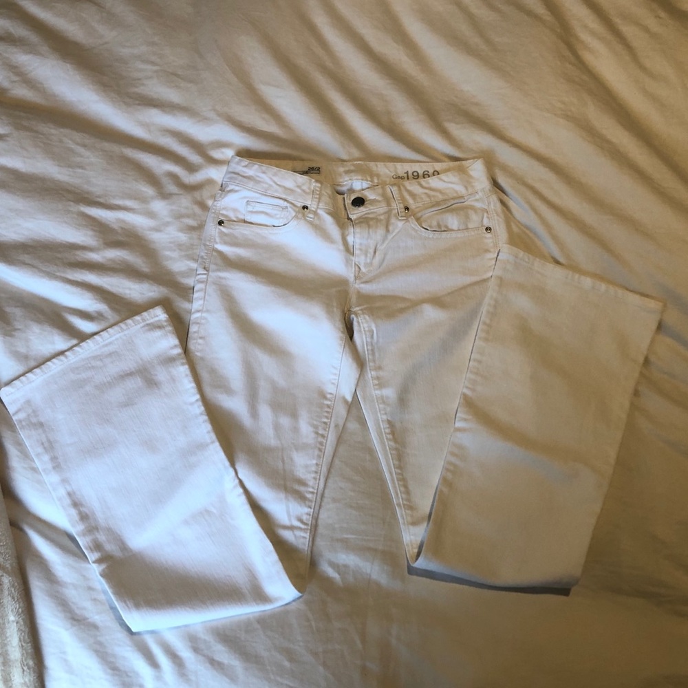 Gap Curvy White Flare Jeans